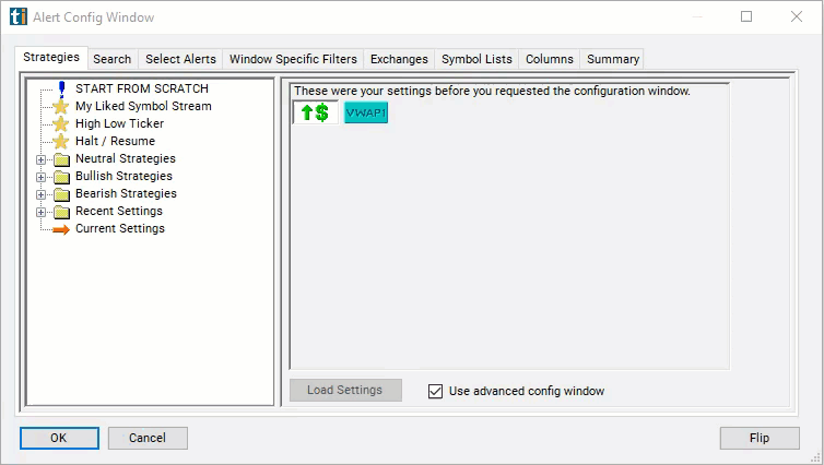VWAP 2 Settings